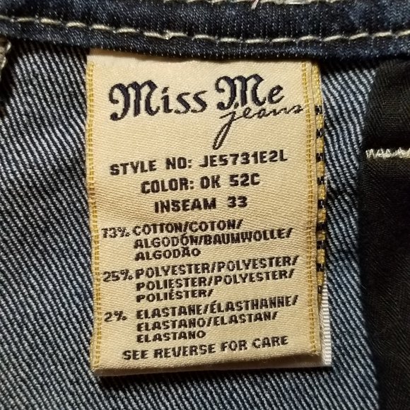 Miss Me JE5731E2L Easy Boot Sequined Jeans - 27 X 33 - Picture 7 of 16